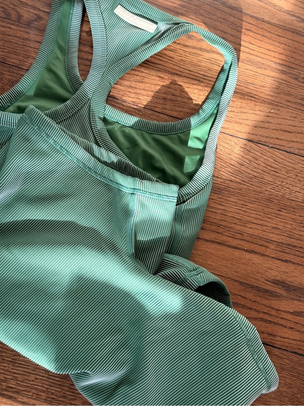 Zulu & Zephyr Women's Green Racerback One-Piece - Picture 7 of 9
